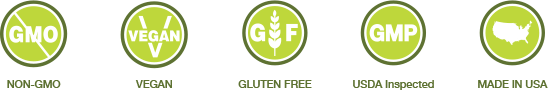 Our juices are non-GMO, vegan, and made in the USA Our juices are non-GMO, vegan, and made in the USA